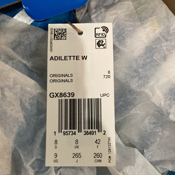 Adidas Blue slides sandal women’s US size 9 - Picture 7 of 7